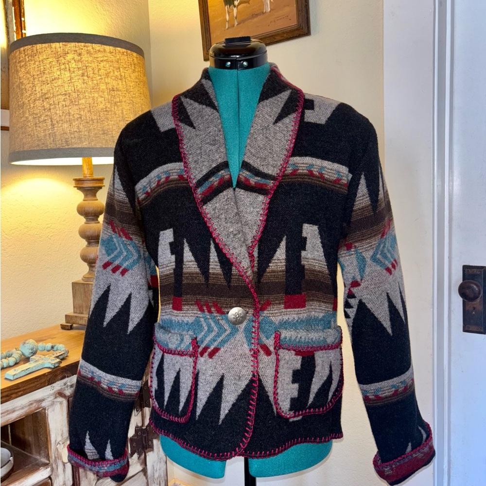 Western /Southwestern Aztec Fleece jacket